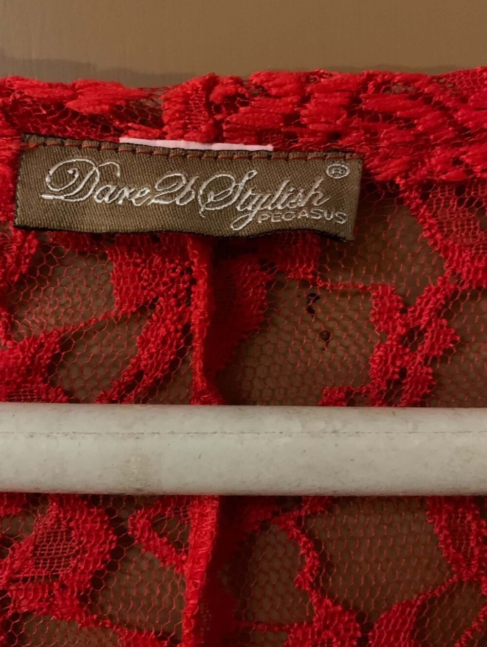 Beautiful Red Lace Duster/Cardigan - Picture 3 of 3